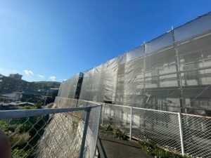 施工中：養生設置②