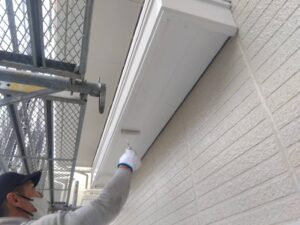付帯塗装　施工中①