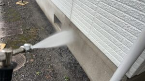 施工中:基礎洗浄