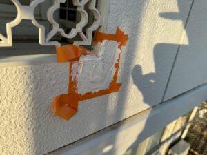 外壁欠損箇所補修　施工後