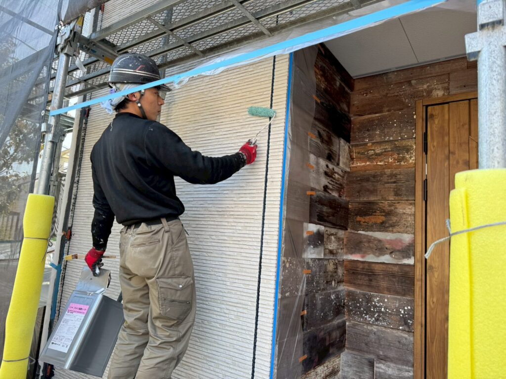 岩国市の外壁塗装・付帯塗装工事｜無機塗料で仕上げた施工の様子をご紹介③